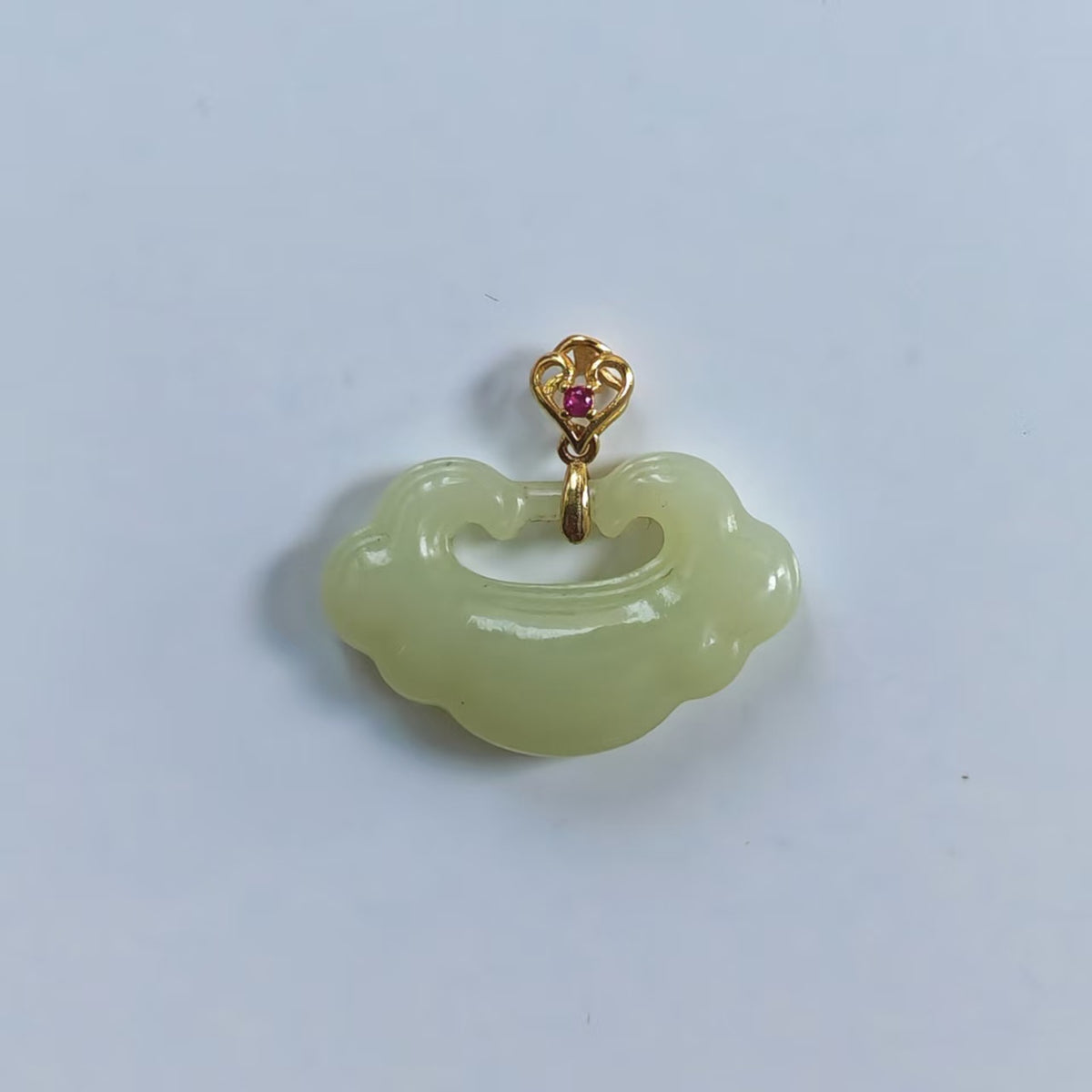 Natural Hetian Jade Pendant | Gold Plated 925 Silver