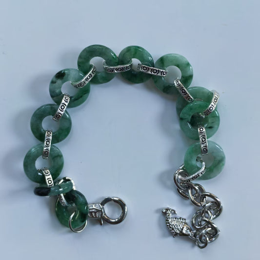 Natural Grade A Jadeite Bracelet | Adjustable