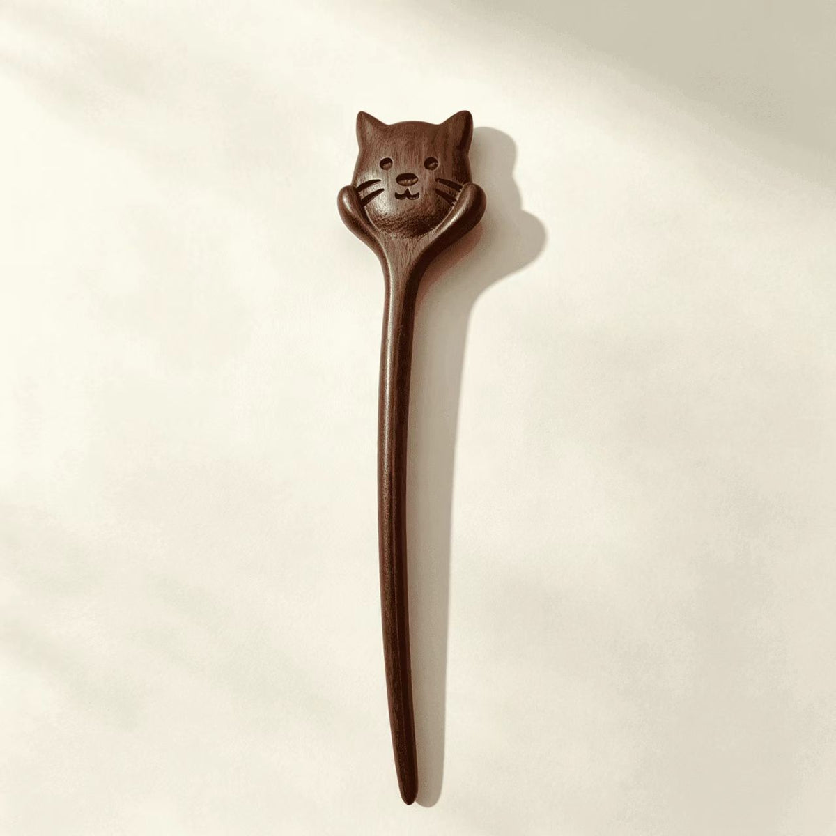 Handmade Sandalwood Hair Stick Set of 5 | Cat, Swan, Snake & Lotus Collection