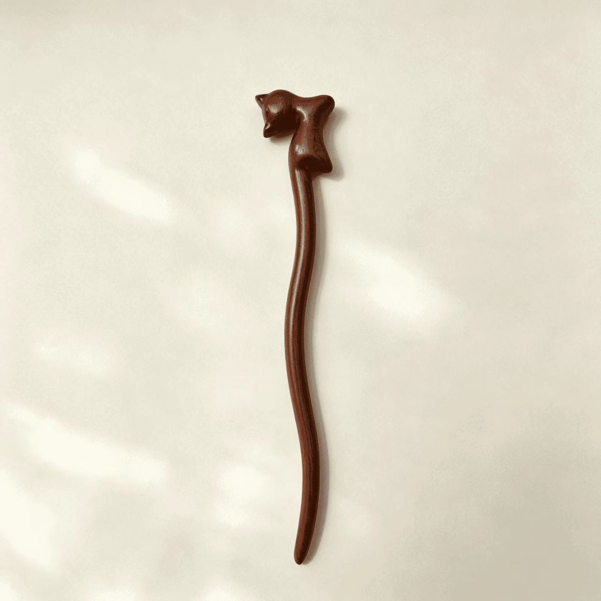 Handmade Sandalwood Hair Stick Set of 5 | Cat, Swan, Snake & Lotus Collection