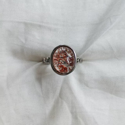 Natural Garden Quartz Ring | 925 Sterling Silver | Adjustable
