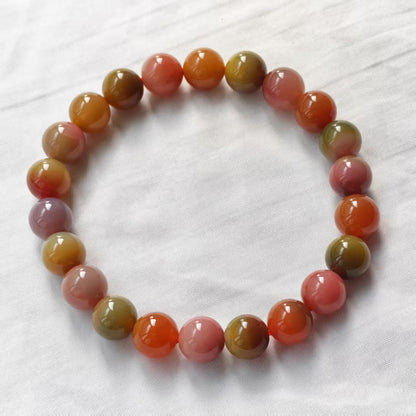 Natural Yanyuan Agate Bracelet | 8.4-8.9mm Beads